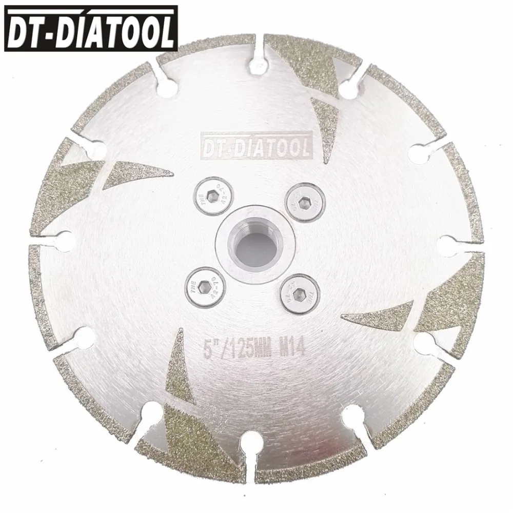 DT-DIATOOL Dia 105/115/125 мм Гальванизированный усиленный алмазный режущий дисковый пильный диск M14 резьба мраморная гранитная огранка заточенное лезвие