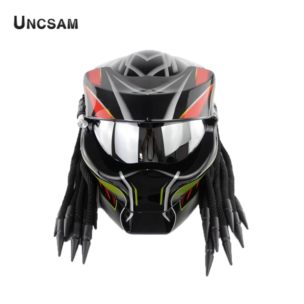 

A-New Motorcycle Helmet Retro Style Braid Full Face Helmet Laser Light Comprehensive Protection Cool Helmet