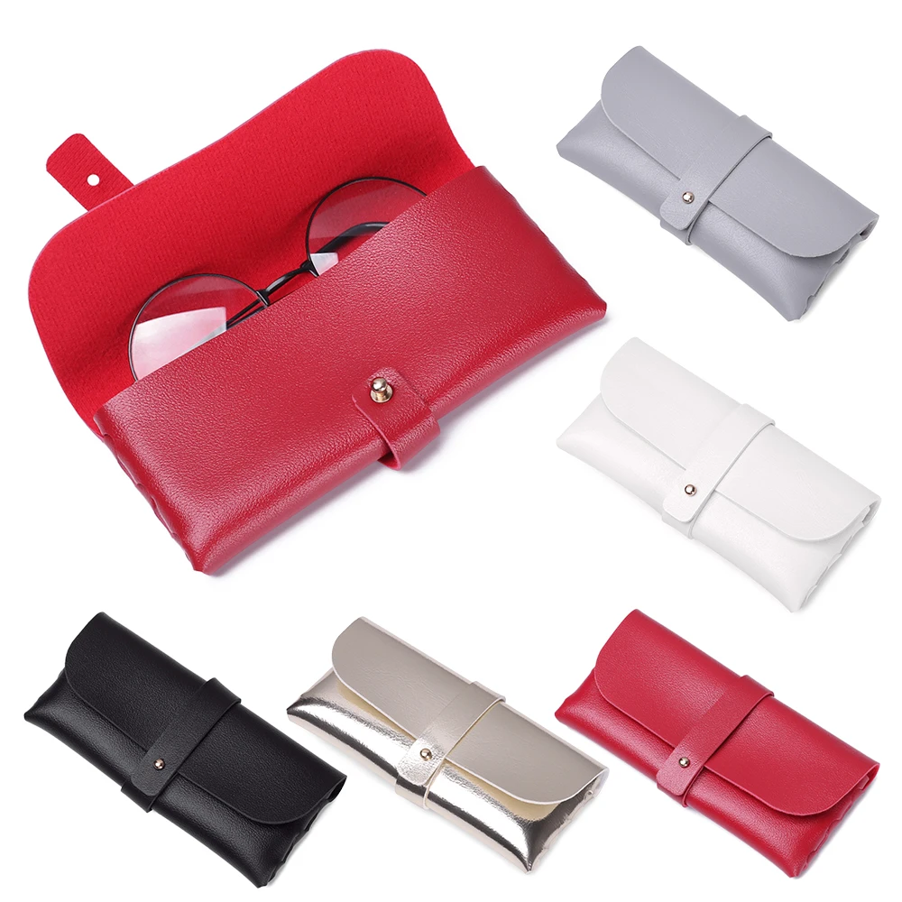 1pcs 2020 Fashion Men Women Portable Glasses Case Pu Leather