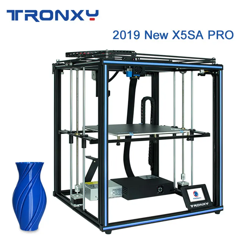 cheap Tronxy X5SA Pro Upgraded 24V 3D Printer Titan Extruder High precision Double Axis Guide Rail 3D Printing Large Build Plate Table