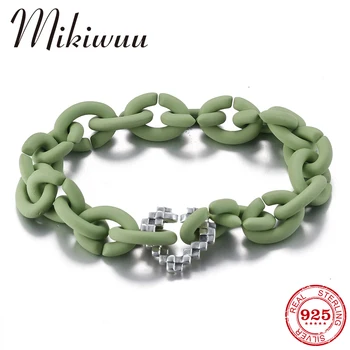 

Silver hearts shape Charm Pale Green Hard Rubber Bracelets accessories for women man bracelets Jewelry Diy gift