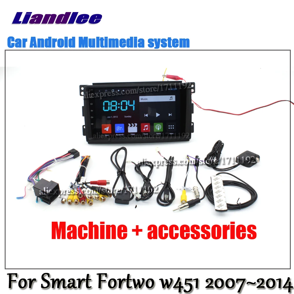 machine Liandlee Android 8,1 UP 4+ 64G для Smart Fortwo w451 2007~ Автомобильный ips экран Carplay BT Wifi gps Navi Карта Навигация медиа - Цвет: machine