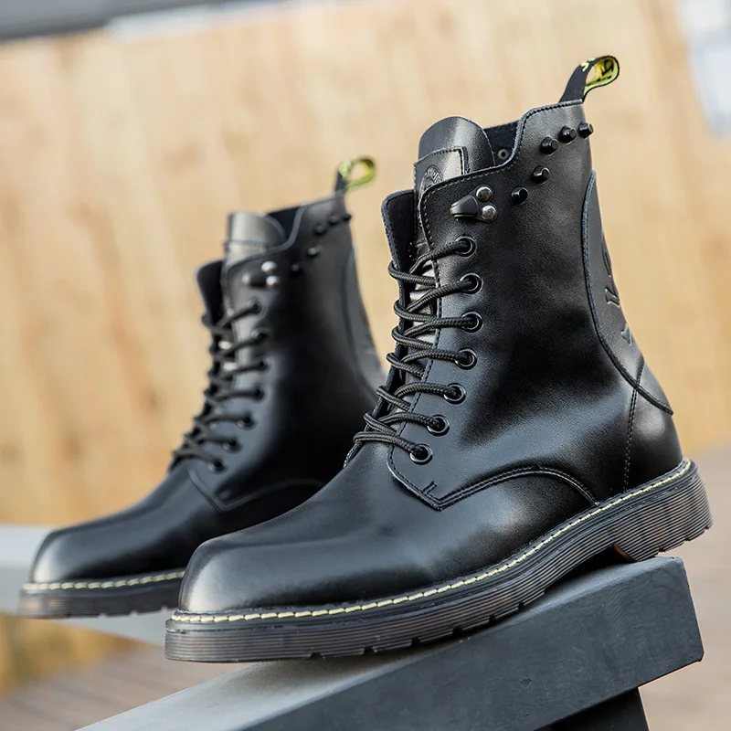 

2019chelsea Boot Men Martin Leather Ankle Boots Winter Shoes