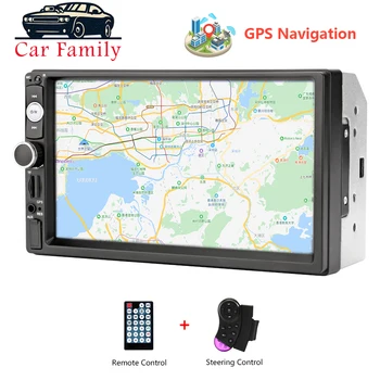 

Car Family 2 Din Car Radio 7 Inch HD Audio MP5 Multimedia Steering Wheel Controller GPS Navigation Map Bluetooth Reverse Image
