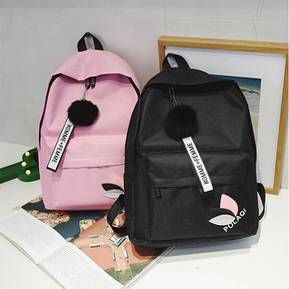 Женский рюкзак в повседневном стиле, однотонные парусиновые рюкзаки для девочек-подростков, школьные сумки в винтажном стиле, одноцветная молодежная сумка#20