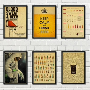 

Funny poster retro beer home decoration game drawing painting Art Decor Nursery Kids Room quality wall art canvas painting K602