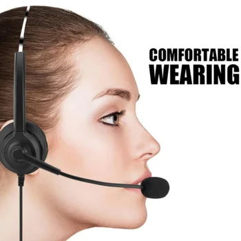 

Noise Cancelling Portable Call Center Telephone Headphone Volume Control For PC Computer With Microphone Wired USB Headset