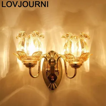 

Lamp Lampe Luminaria Mural Interieur Crystal Applique Murale Luminaire Bedroom Aplique Luz Lampara De Pared Interior Wall Light