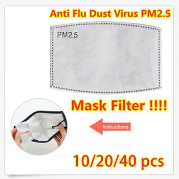 

100pcs/Lot PM 2,5 Filter Papier Anti Dunst Mund Maske Anti Staub Maske Aktivkohle Filter Papier Gesundheit pflege