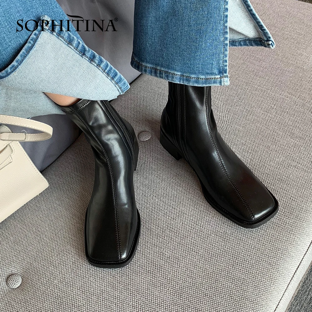 Женские офисные Ботинки SOPHITINA демисезонные ботинки из натуральной кожи на