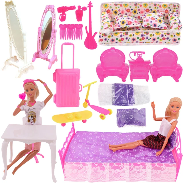 Cintres pour canapé-lit Barbie Butter, jouet de simulation, meubles de  maison de jeu, mini lit, salon pour enfants, accessoires pour enfants,  commode