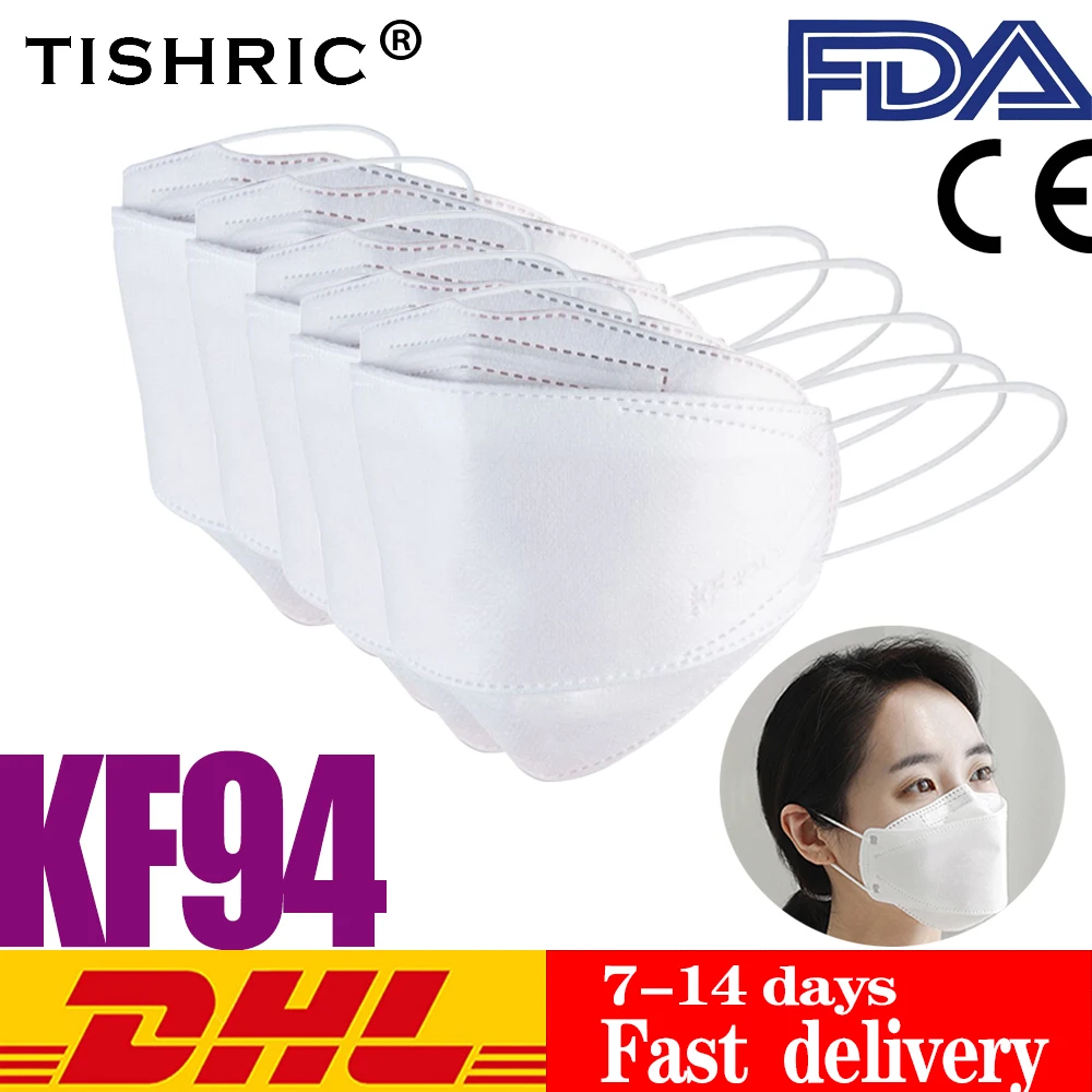 

TISHRIC 100% Anti-fog KF94 Mask 4 Layer Filter Mouth Mask PM2.5 Activated Carbon Respirator Mask AntiDust Protective kf94 Mask