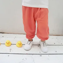 Новинка года; летняя стильная детская одежда; повседневные свободные брюки для малышей; Верхняя одежда для маленьких детей; модные спортивные брюки