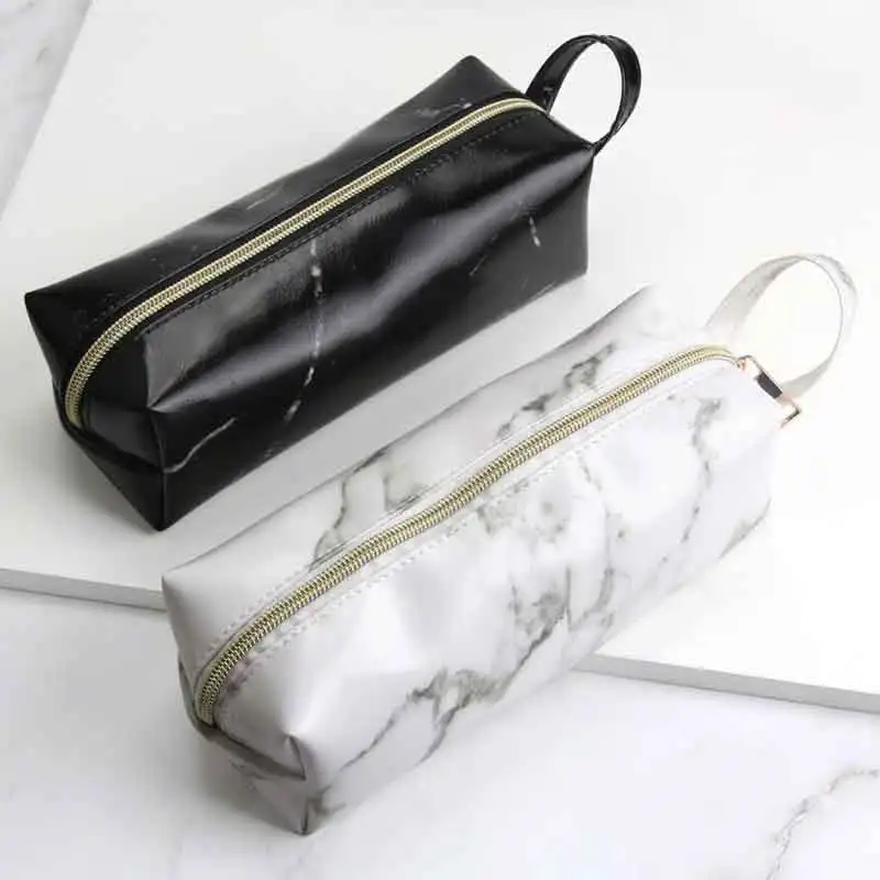 

Marble Pencil Case for Girls Boy Pencilcase Makeup Storage Supplies Big Pen Cosmetic Bag Pencil Box Pencil Bag School Tools