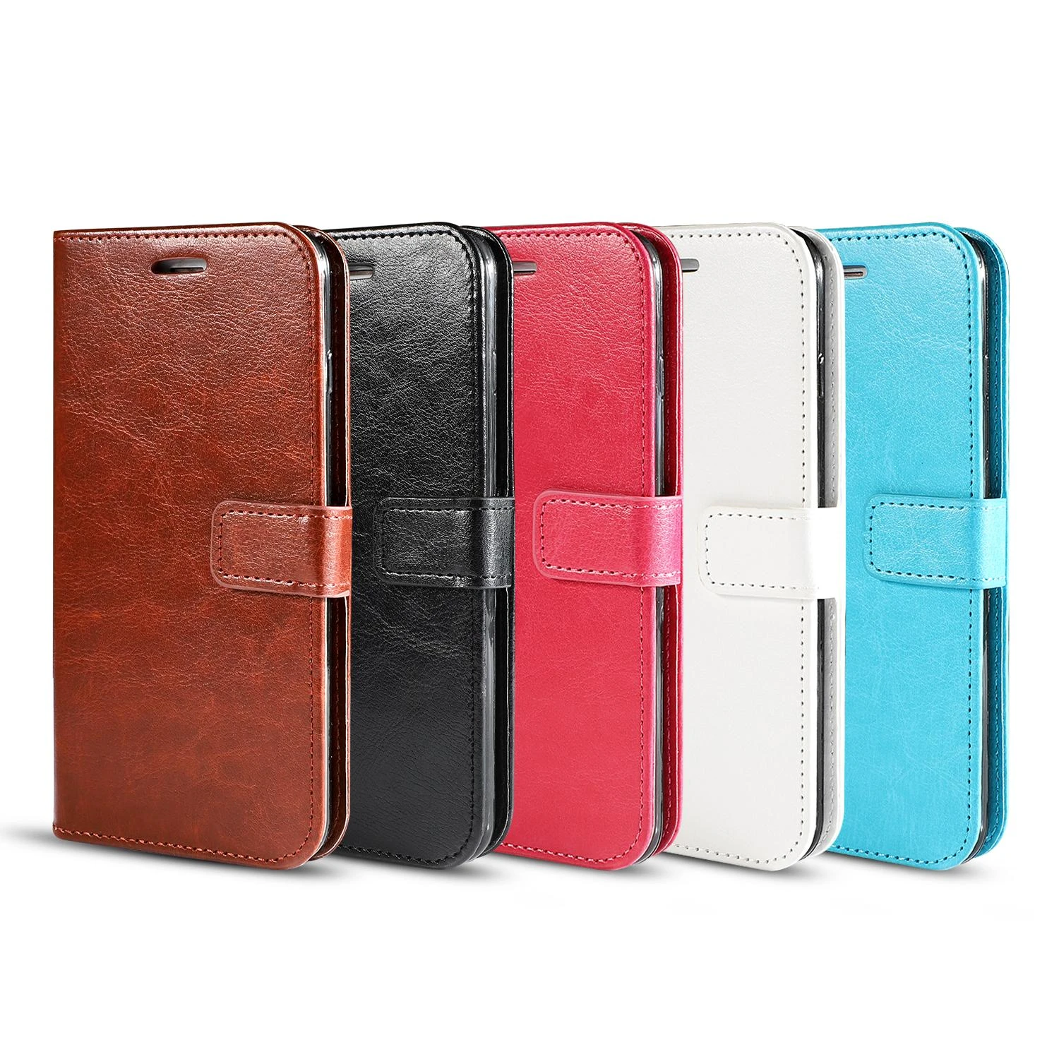 red Leather Cover Wallet for Samsung Galaxy A70S Simple Flip Case Fit for Samsung Galaxy A70S 