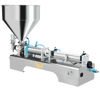 

Horizontal pneumatic paste filling machine automatic honey filling machine cosmetic paste filling machine glue filling machine.