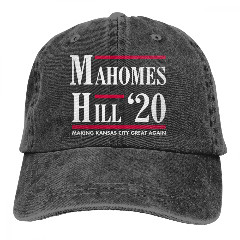 

Mahomes Hill 2020 Casquette Black Unisex Mens Womens Denim Strapback Baseball Cap Adjustable Golf Dad hat