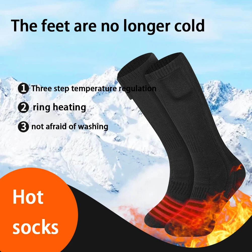 4 Pairs Mens Long Ski Socks Size 6-11 Warm Snowboarding Thermal Outdoor Padded 