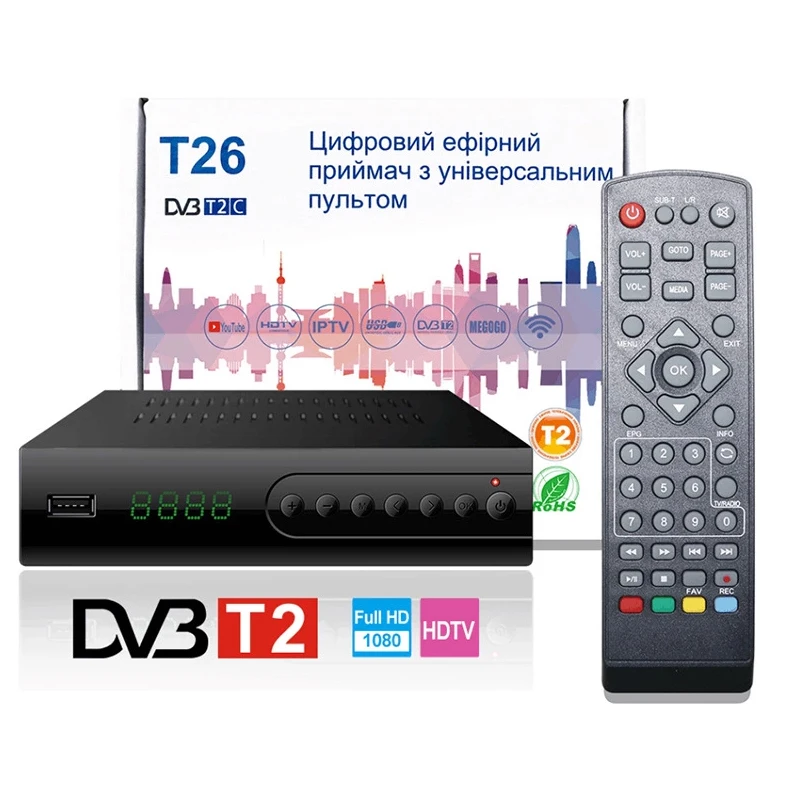 DVB-C комбинированный ТВ-тюнер DVB T2 цифровой ТВ-ресивер H.264 декодер телеприставка
