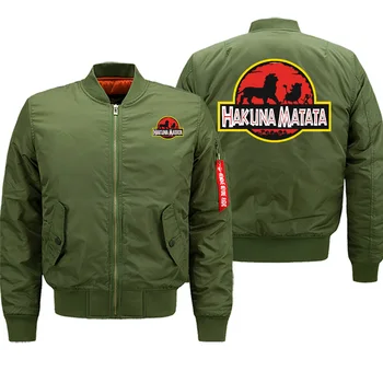 

The Lion King Funny Mens Jacket Streetwear Winter Hot Sale Simba Cartoon Hip Hop Bomber Motorcycle Coat Thick Casual Jackets