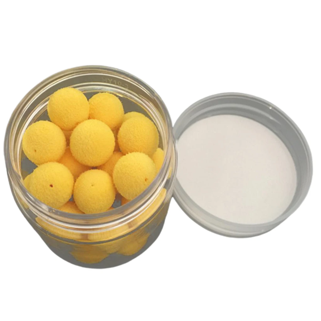15pcs Smell Carp Fishing Bait Boilies Eggs Floating Ball Beads Feeder 4 Size