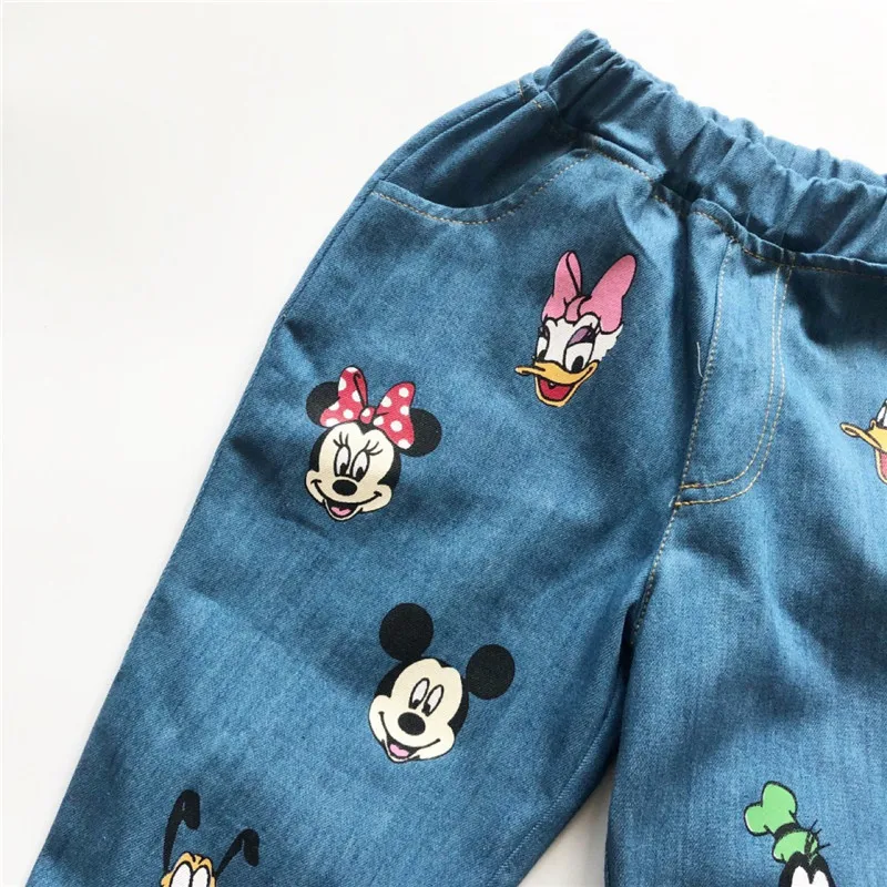 Disney Mickey Jeans per bambini simpatici cartoni animati topolino ragazzi  pantaloni per ragazze Minnie Donald Daisy pantaloni Casual con stampa  completa - AliExpress Mother \u0026 Kids