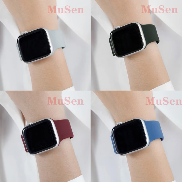 Silicone strap for apple watch band 6 44mm 42mm 40mm 38mm smart rubber watchband bracelet iwatch band for series 6 se 5 4 3 2 se