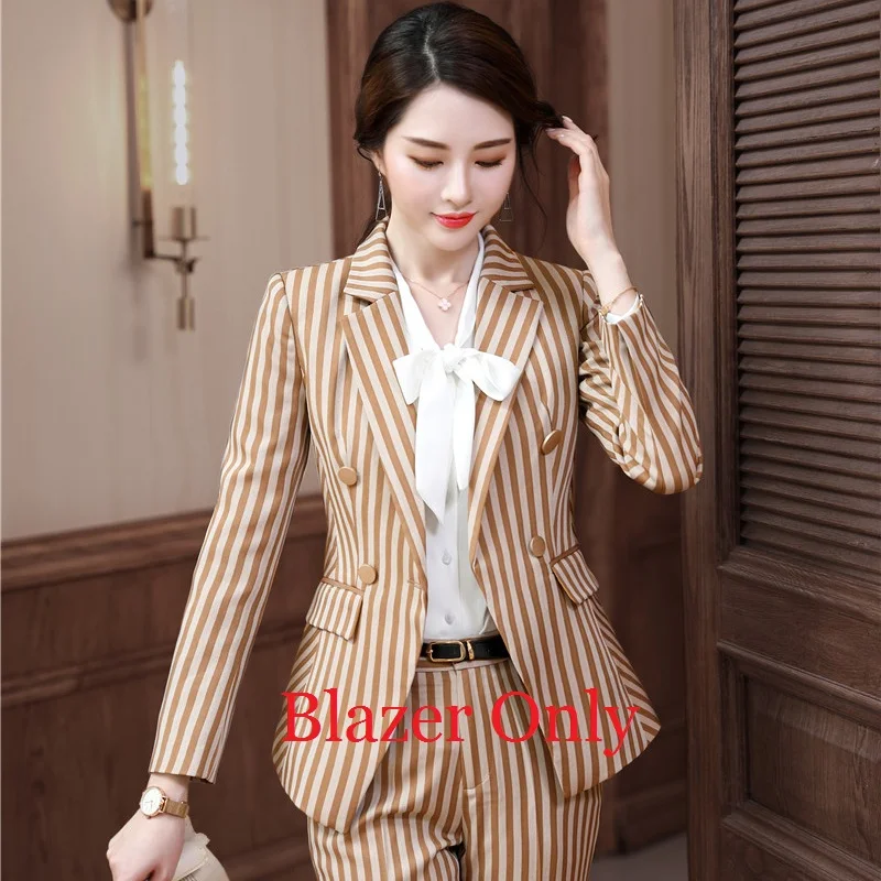 Blazer Only Модный женский Блейзер, женские деловые костюмы со штанами и курткой, комплекты одежды для работы, Офисная форма, стили OL - Цвет: Blazer Only