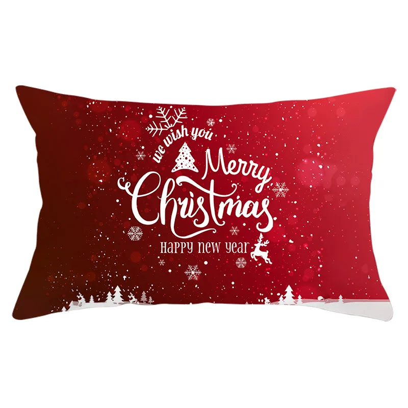 Christmas Cushion Cover 30x50cm Decorative Xmas Pillowcase Pillow Cover Home Decor Decoration Cushion Covers
