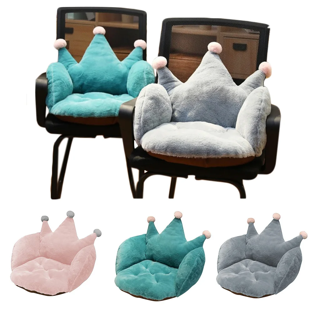 

chair Cushion stretch Support Waist Backrest Pad Seat Cushion Comfort Back Cushion Crown Shaped Warm Cushions Home Decor gift
