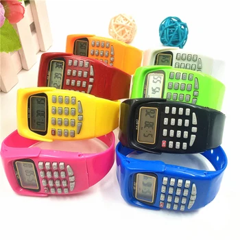 

Kids Calculator With LED Watch Function Children's Fashion Digital Silicone Sports Work Fun