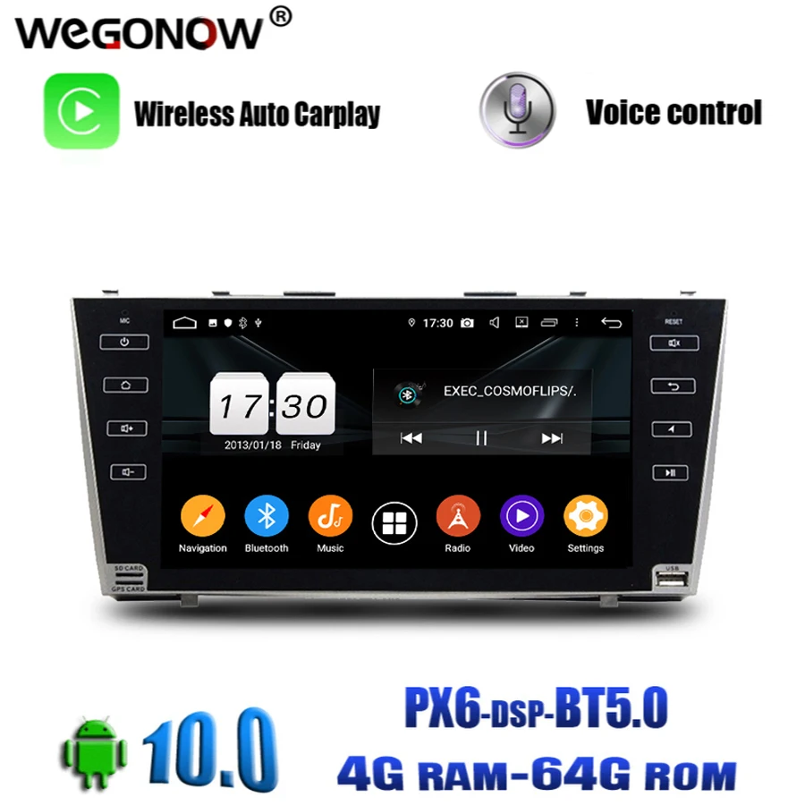 Автомобильный мультимедийный плеер PX6 DSP IPS 9 &quotAndroid 10 0 4 Гб ОЗУ 64 ПЗУ Wifi RDS радио
