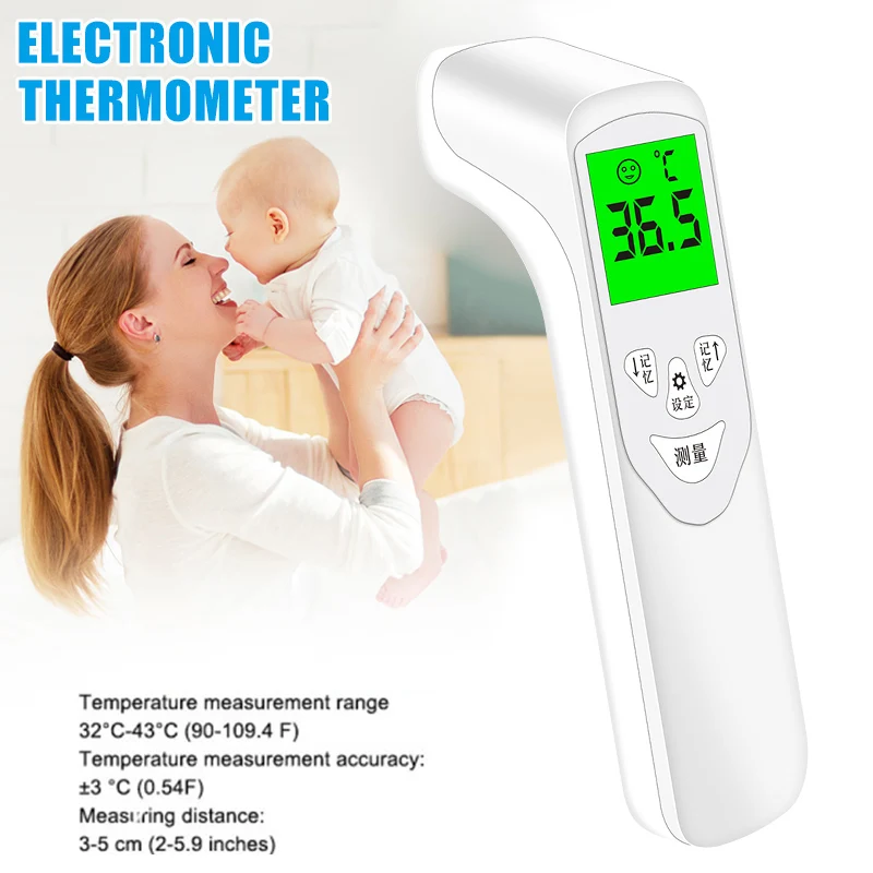

Hot Selling Infrared Forehead Digital Thermometer Handheld Thermometers Adult Kid Temperature Meter LBV
