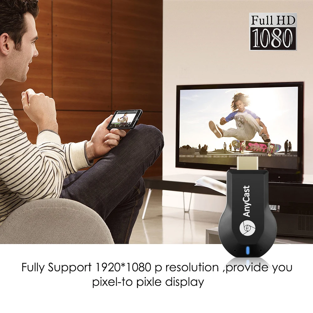 Беспроводной ТВ приемник Kebidumei Miracast Wi Fi M2 HDMI для телефона ПК|SmartTV-стики и тюнеры| |