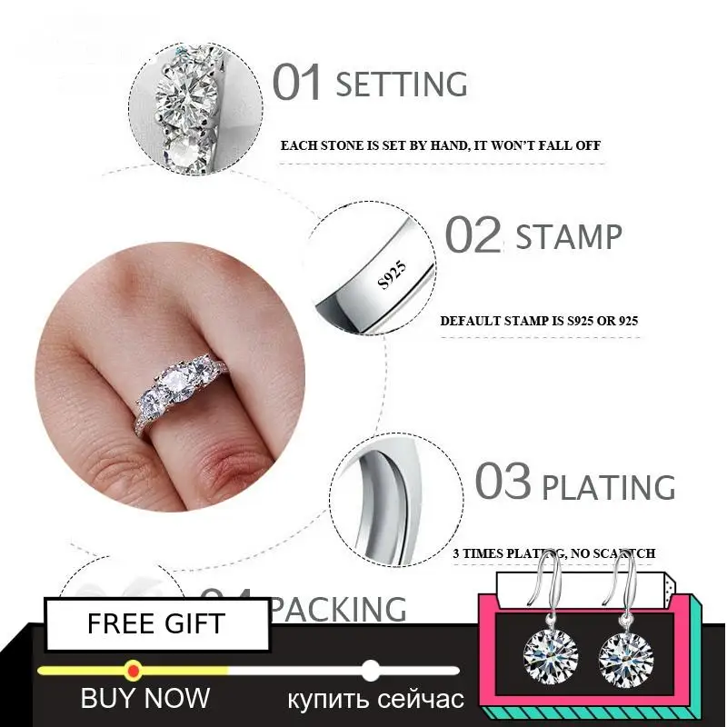 8 мм Sona D Цвет тонкая гравировка кольцо S925 серебро бриллиант Marry me кольцо 925 круглая огранка 4 когти
