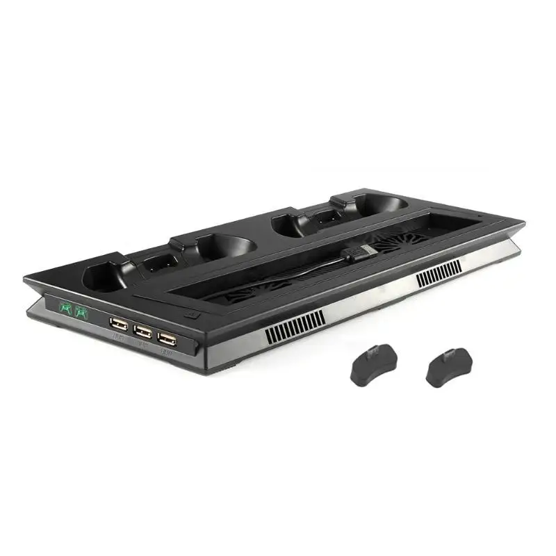 Для PS4/PS4 Slim/PS4 PRO вертикальная подставка для зарядного устройства двойной контроллер зарядная док-станция с двойным охлаждающим вентилятором теплоотвод база