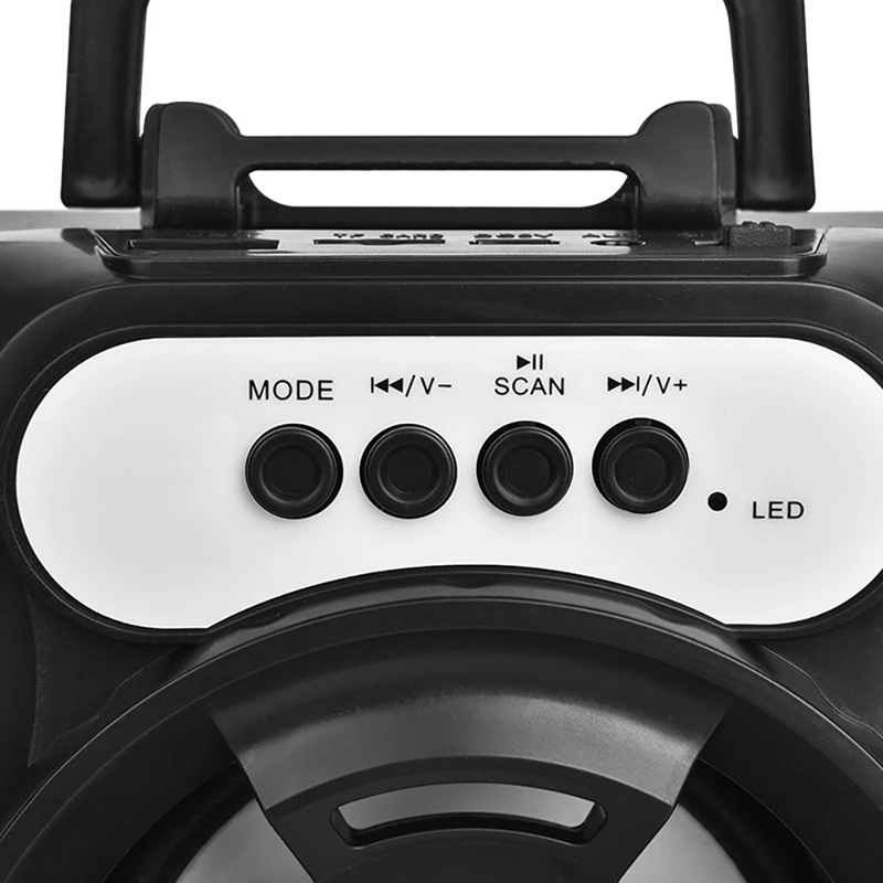 Мини Беспроводная bluetooth колонка с яркими светодиодными лампами портативная