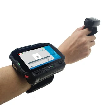 

Android handheld data terminal wearable armband scanner WT04+FS02 Bluetooth Wireless