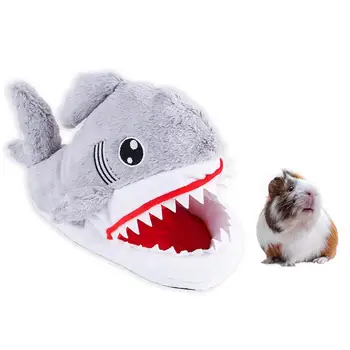 

Hamster Nest Winter Warm Shark Shape Small Pet Cage Mouse Plush House Rodent Guinea Pig Rat Hedgehog Squirrel Mini Bed