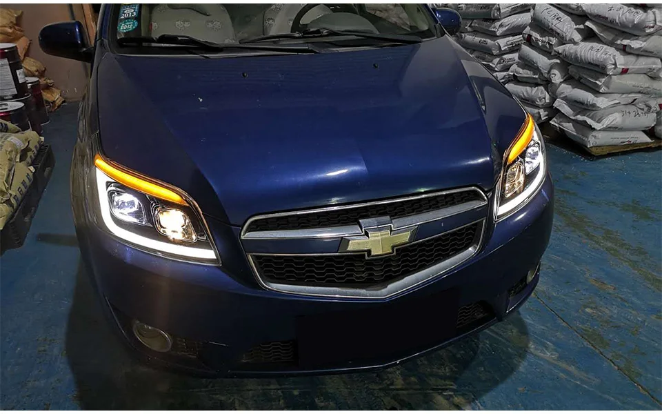 Автомобильный Стайлинг для Chevrolet LOVA фары 2008-2012 светодиодный фонарь динамический DRL сигнал Hella 5 Биксеноновые линзы проектора Hid D2H