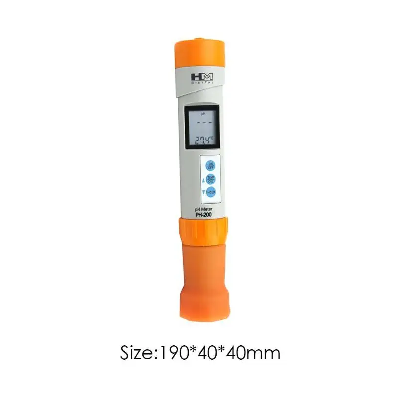 HM PH-200 ЖК-цифровой дисплей Водонепроницаемый температура рН-метр рН-детектор