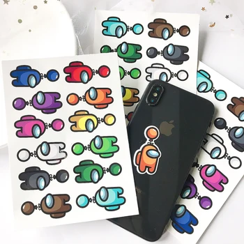 

1pcs Among Us Car Sticker for Laptop Luggage Skateboard Cartoon Stickers Waterproof Car-styling Accessories