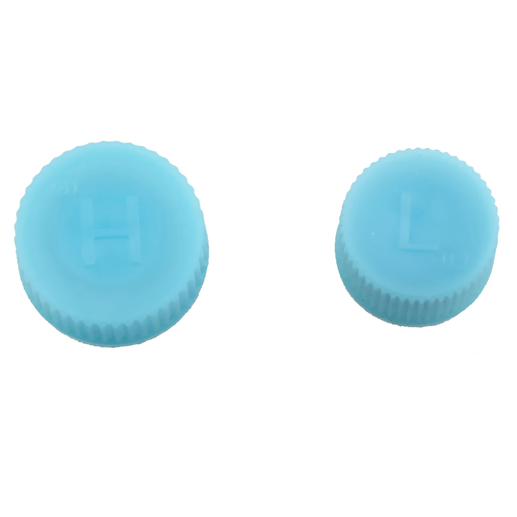 6Pieces Automotive A/C R134a Hi and Low Side AC Charging Port Service Caps Air Conditioning Valve Dust Cap Repair Kit