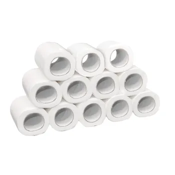 

White Toilet Paper Roll Tissue 12 Pack 3 Ply Paper Towels Tissue Home Table Kitchen Hollow Replacement Rolls Toilet Papier L402