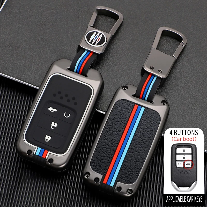 Metal Car Smart Key Case Cover For Honda Civic Crv Crv Odyssey City