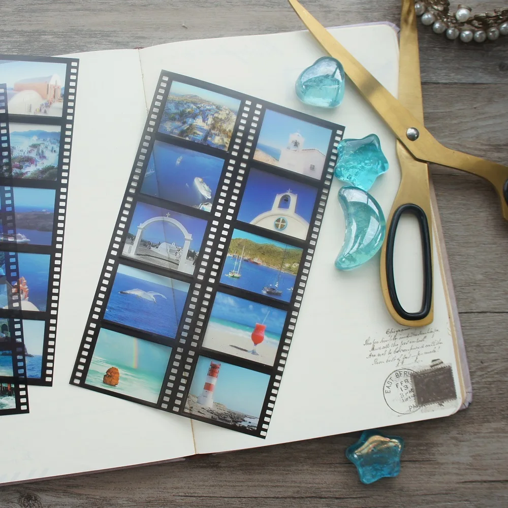 3 Sheet Santorini Greece Film Photo PVC Sticker Design AS Gift Tag Seal Decoration Scrapbooking DIY | Дом и сад