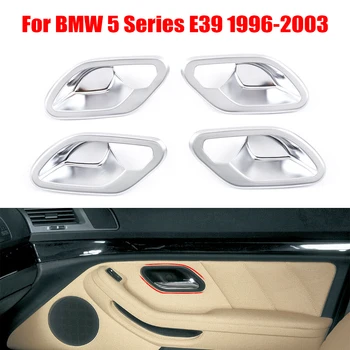 

4pcs ABS Chrome Door Handle Bowl Cover Trim For BMW 5 Series E39 1996-2003 Decoration Car Styling Accessories