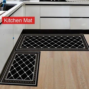 

2pcs/Set Geometric Pattern Rug Floor Mat ComfortableSoft Kitchen Non-Slip Home Decoration Soft Tapete Door Winter Living Room