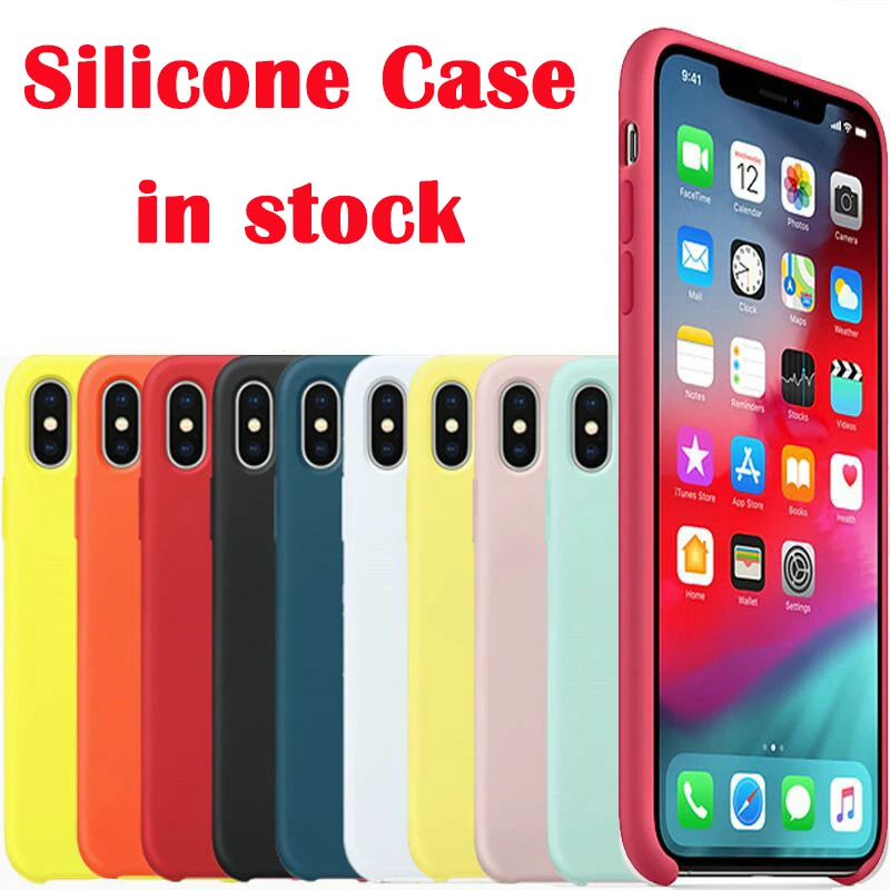 100 шт./лот оригинальный силиконовый чехол для iphone 11 pro max i5 SE 6 6s 7 8 plus iX XR XS MAX