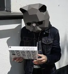 Милая бумага для кошки 3D DIY Материал ручная креативная Маскарадная маска для вечеринки шоу реквизит #893 Tide ручная работа Милая маска на